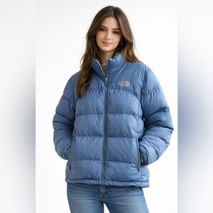 The North Face Light Blue Puffer Coat